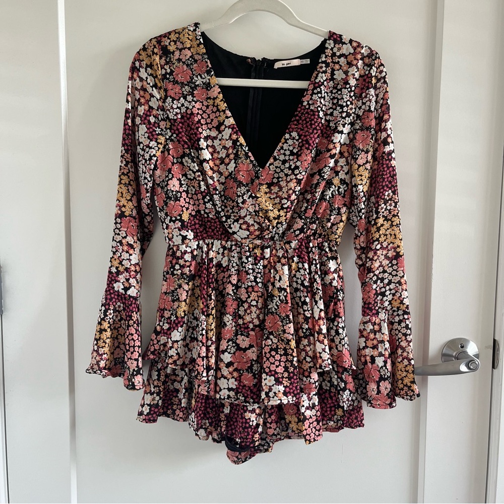 Floral Long Sleeve Romper